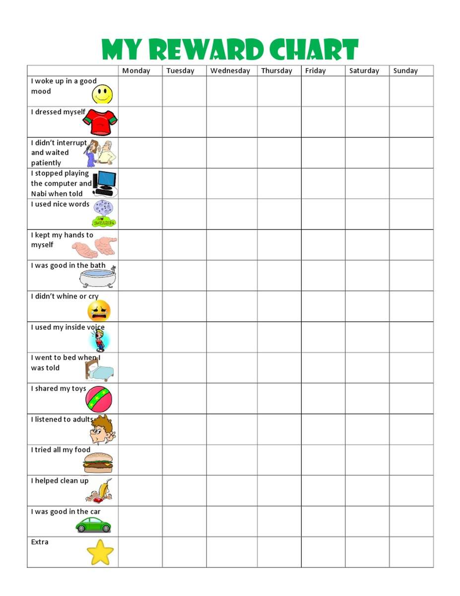 Printable Reward Charts Boy Girl The Girl Creative