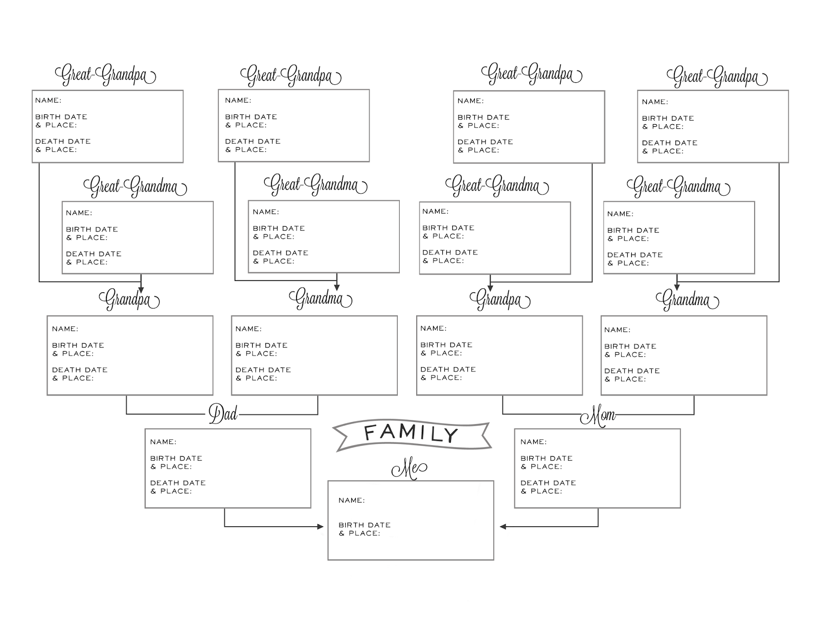 8 Family Tree Ideas Family Tree Family Tree Printable Family Tree Template