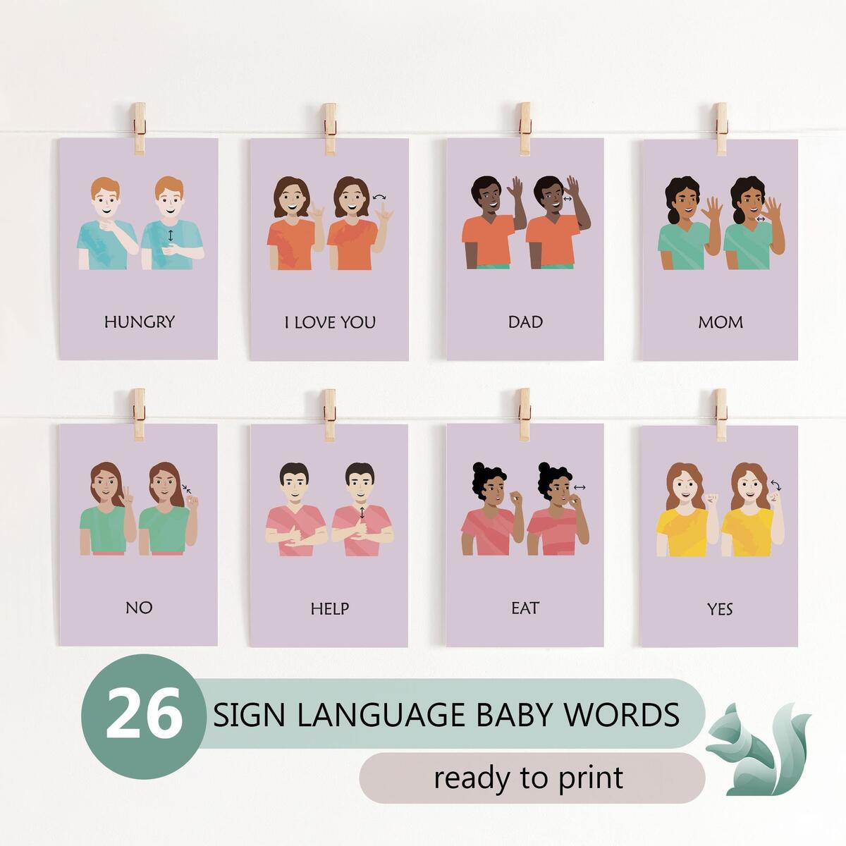 Baby Sign Language Chart Etsy
