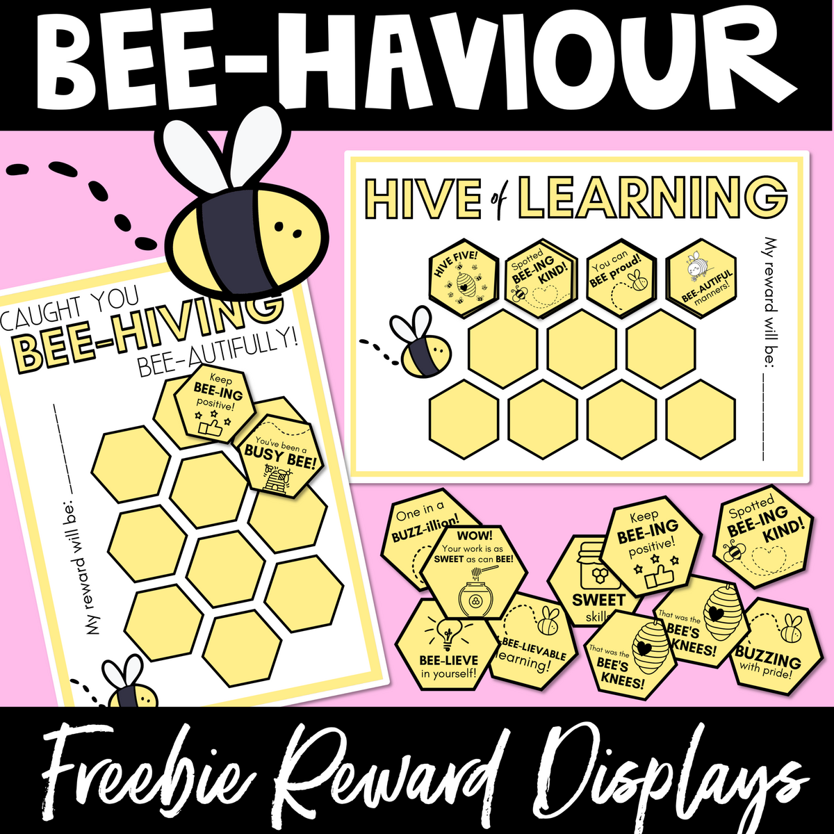 BEE THEME REWARDS CHARTS Freebie Mrs Learning Bee