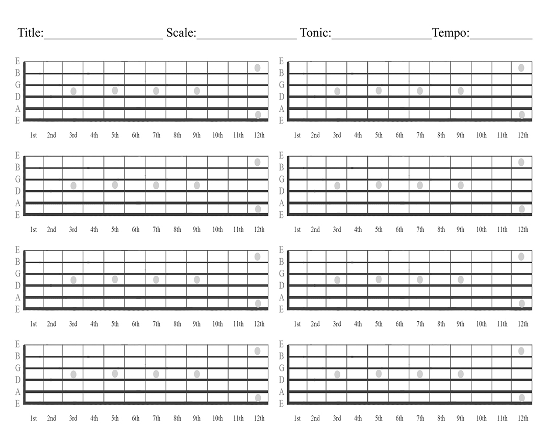 Blank Chord Tabs For All Instruments