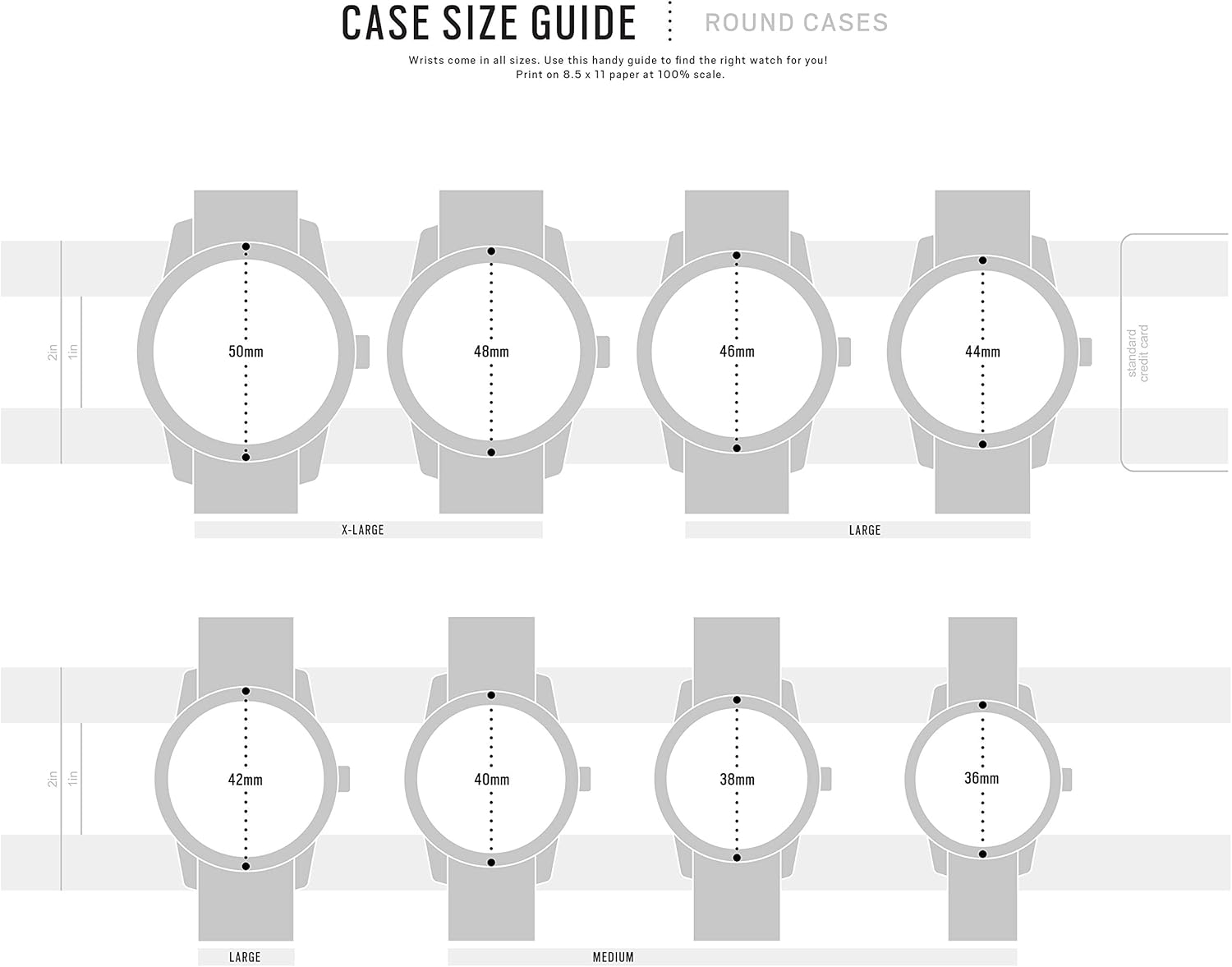 Chart 40mm Apple Watch Wrist Size 40mm Wrist Watch Size Guide Sizing Guide Apple Watch Sizing