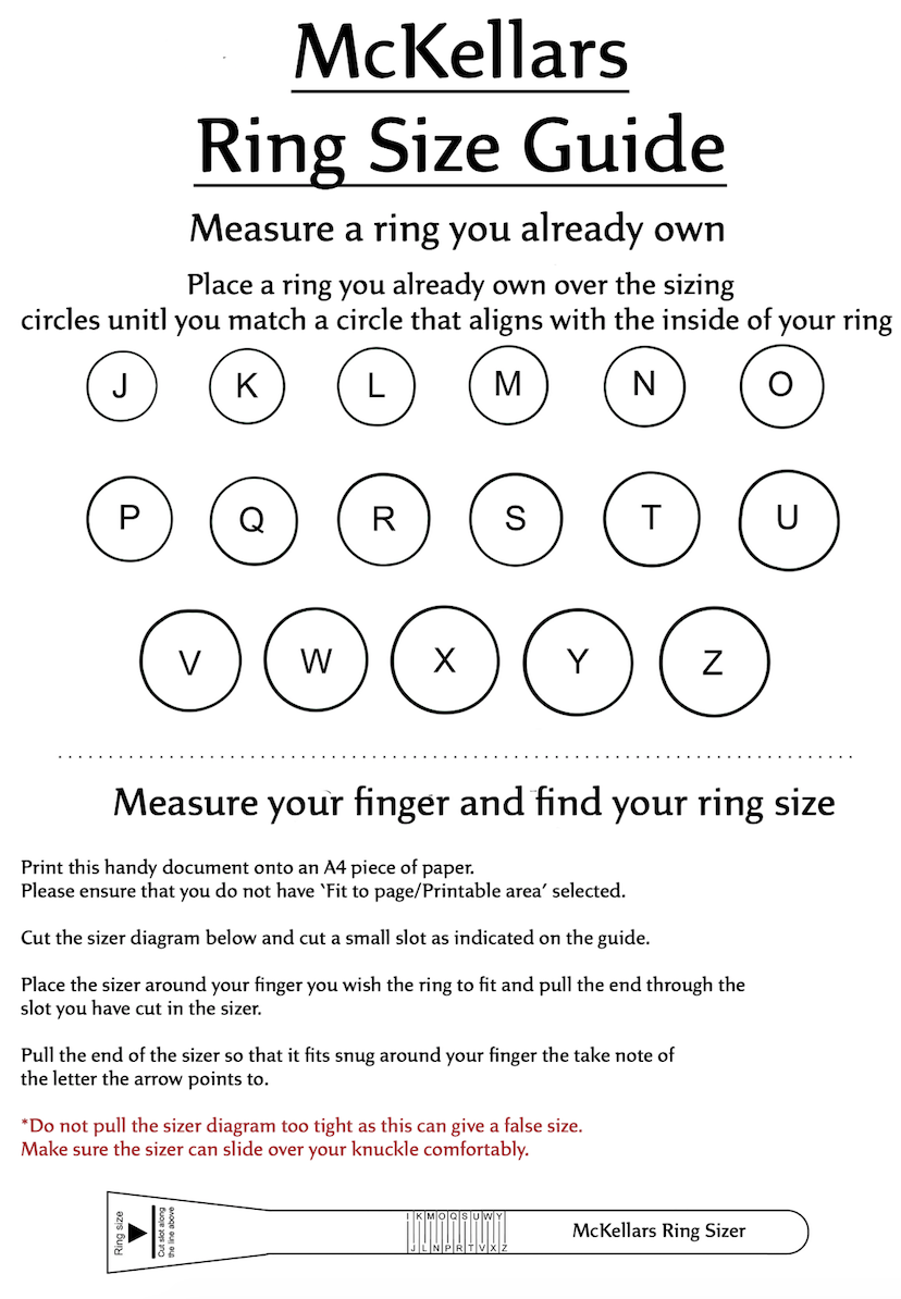 Chart Printable Ring Online Ring Sizer Using Ring Printable Ring Find Out Ring Size Online Printable