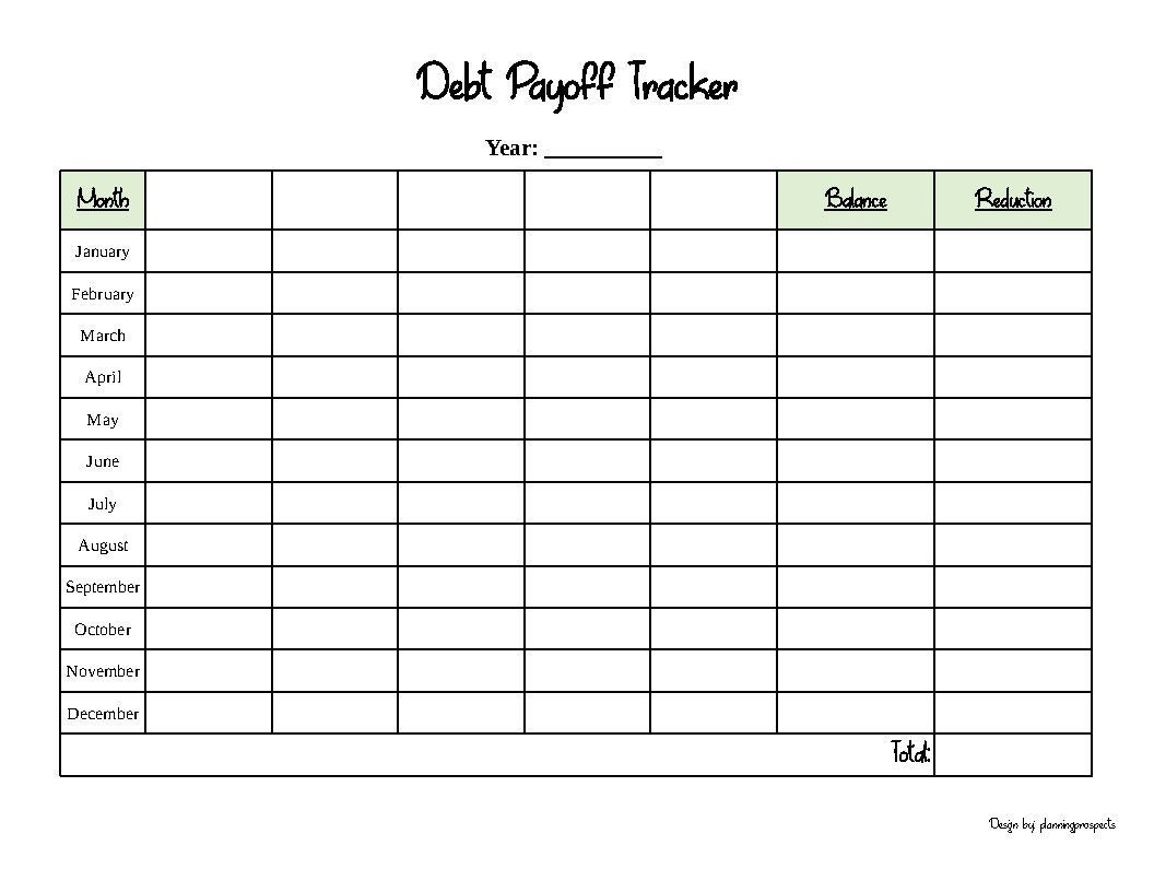 5 Free Debt Payoff Tracker Printables Free Organizing Printables