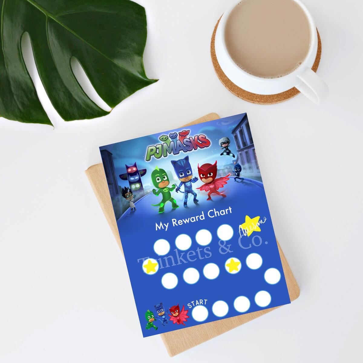 Digital Reward Chart PJ Masks Etsy