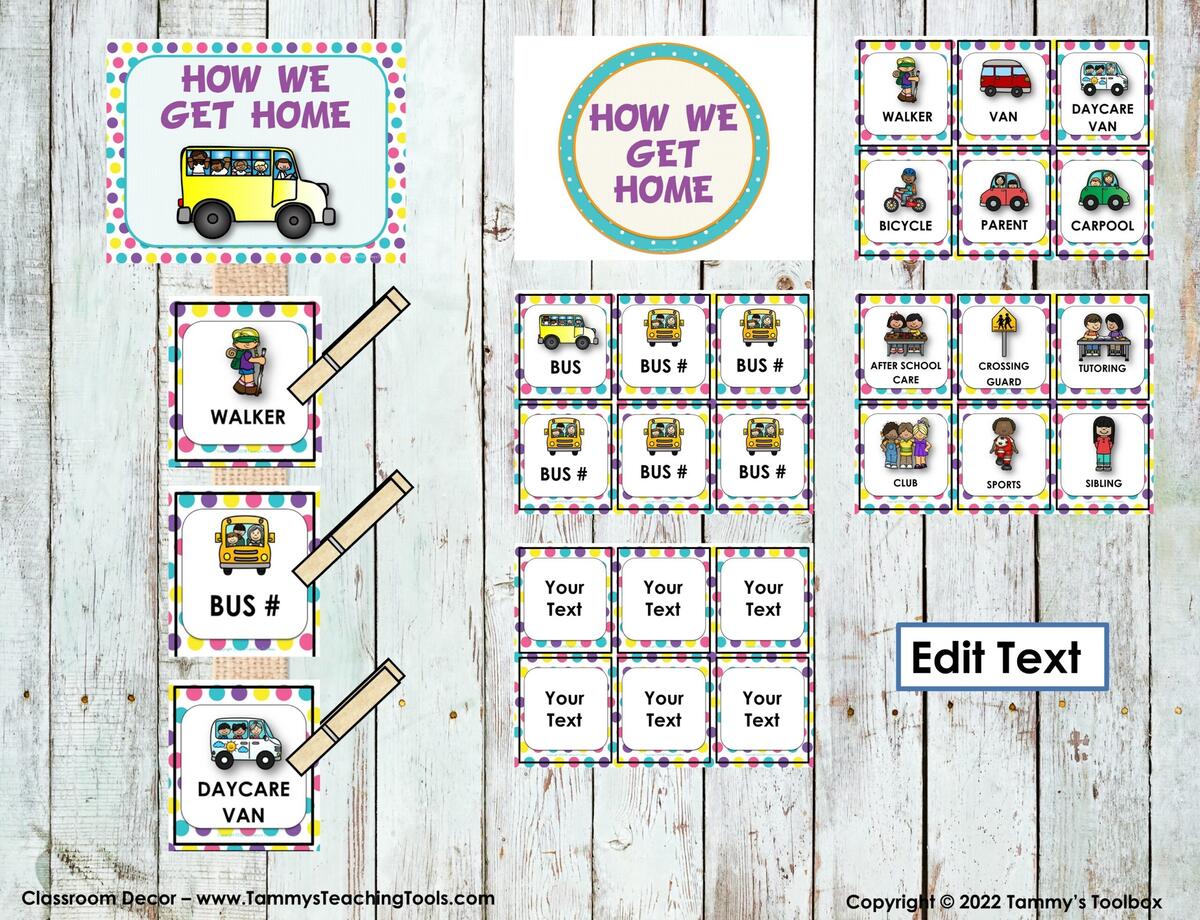 Dismissal Chart How We Get Home Posters Made By Teachers