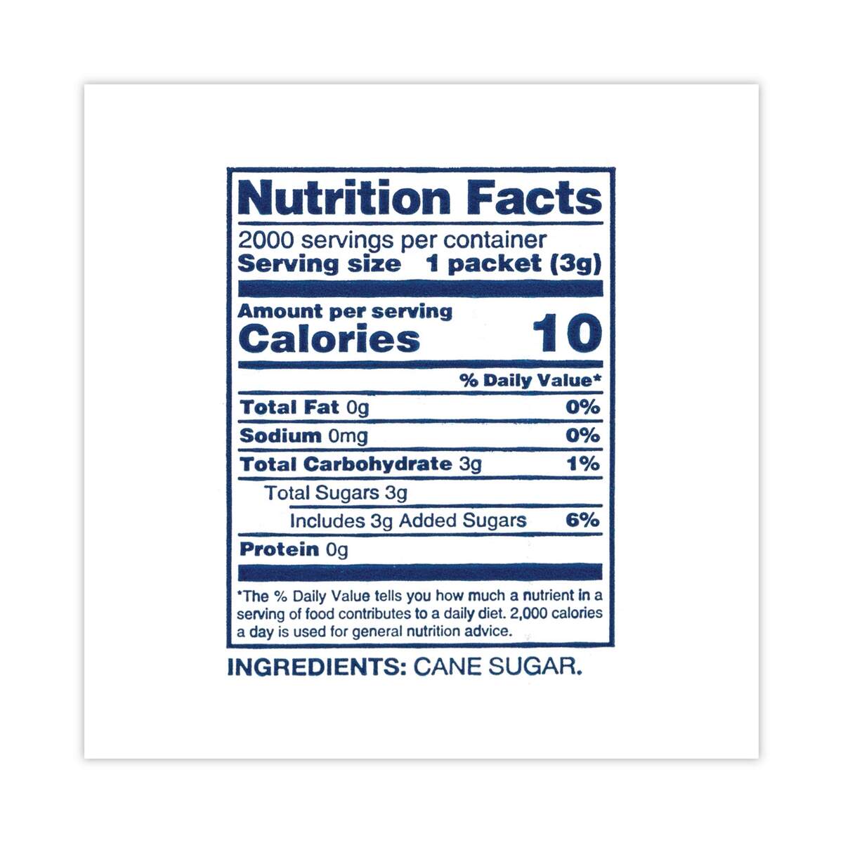 Domino Sugar Packets 0 1 Oz Packet 2 000 Carton Mastersupplyonline