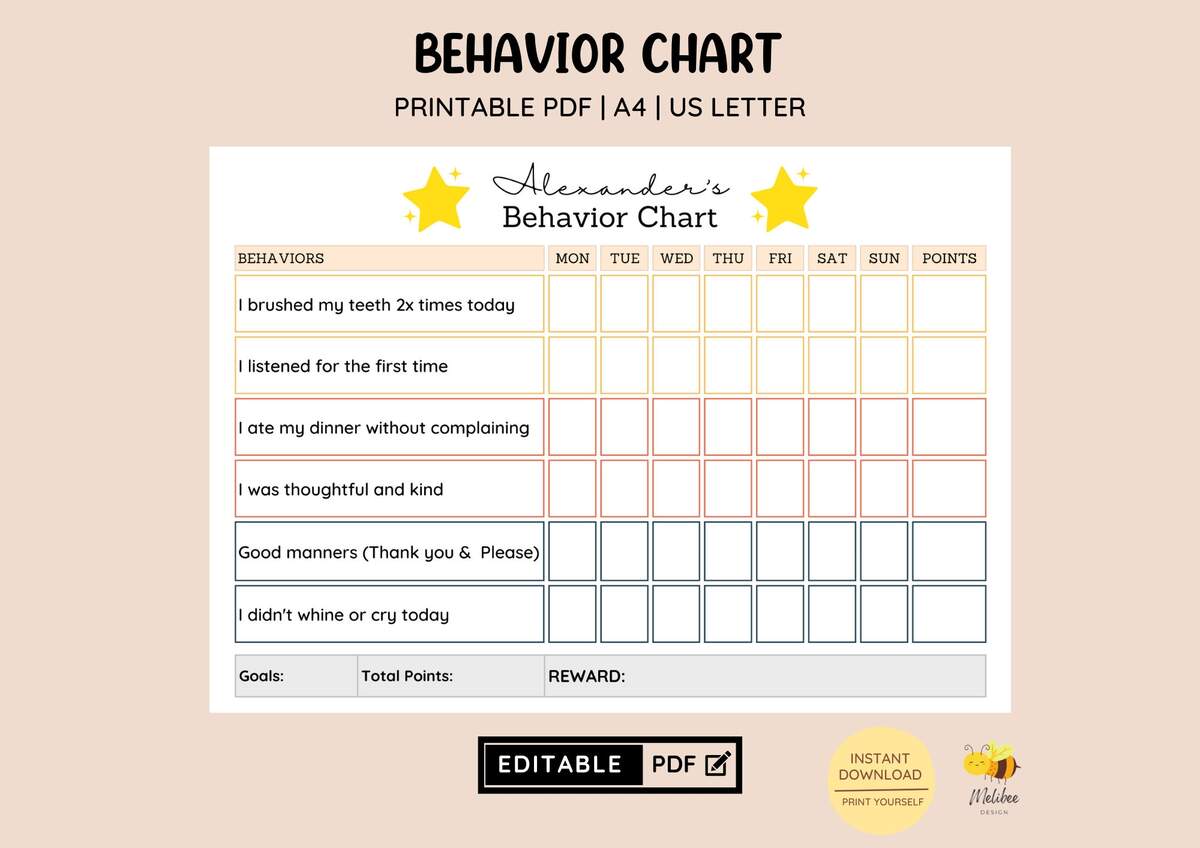 Behavior Goal Progress Storyboard By Poster Templates