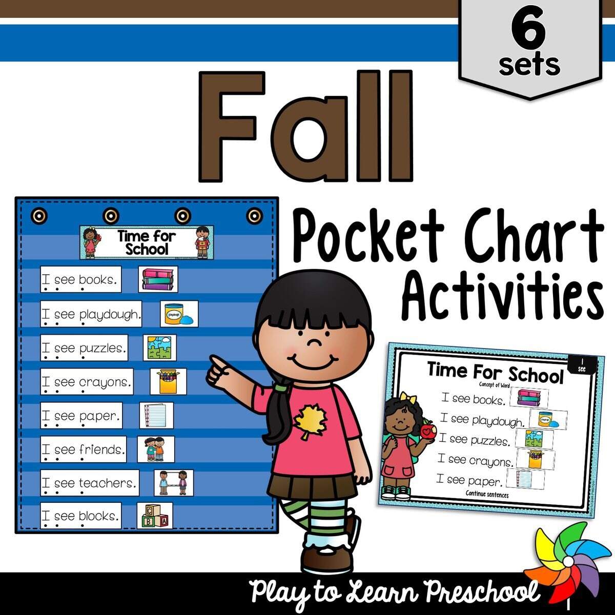 Fall Pocket Charts For Preschoolers Play To Learn Preschool