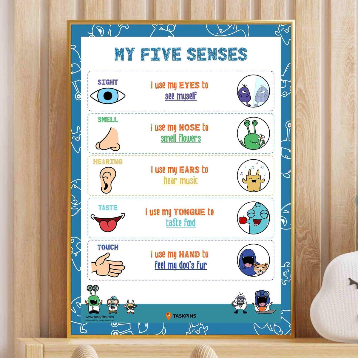 5 Senses Printable Preschool Poster Kindergarten Readiness Kids Playroom Decor Classroom Resources Etsy