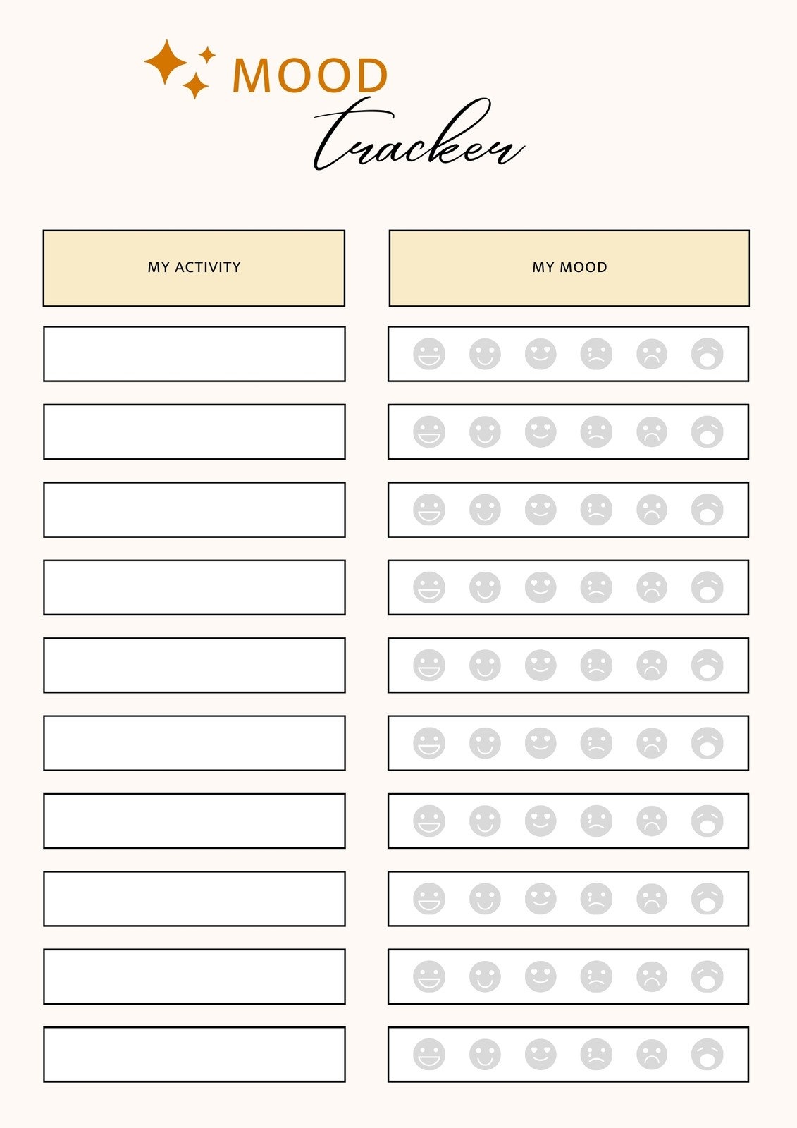 Free And Customizable Mood Templates