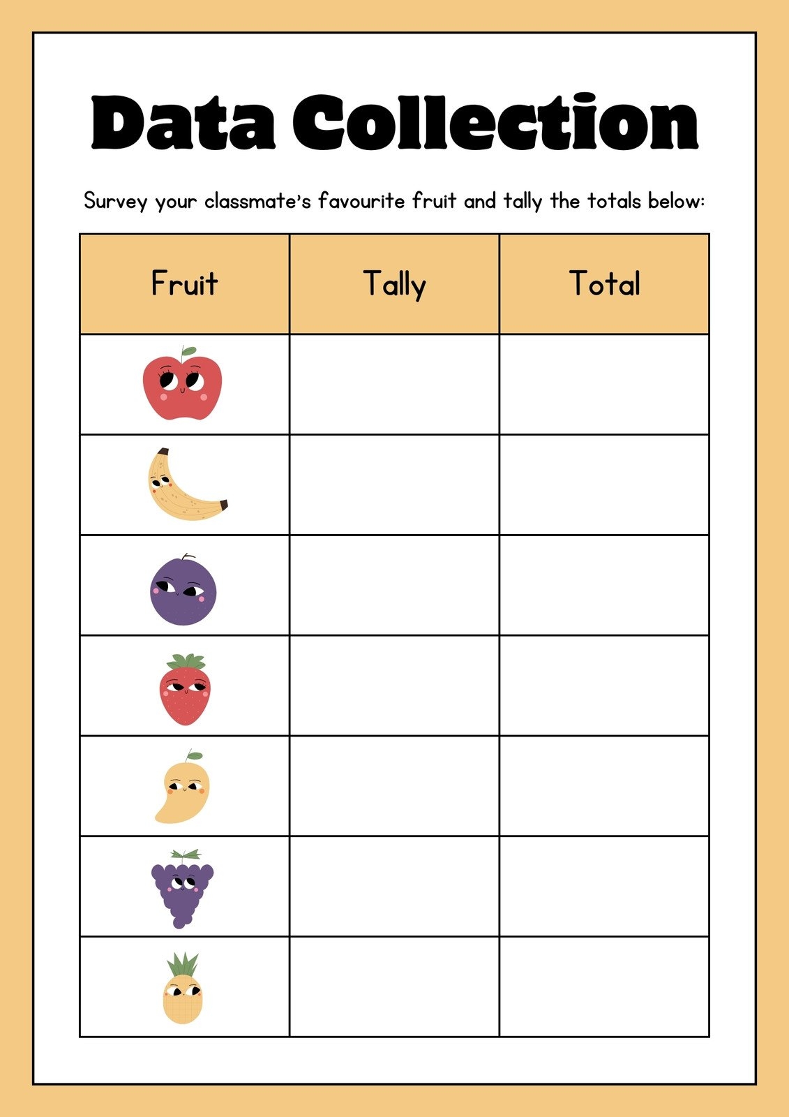 Blank Data Charts 10 Free PDF Printables Printablee