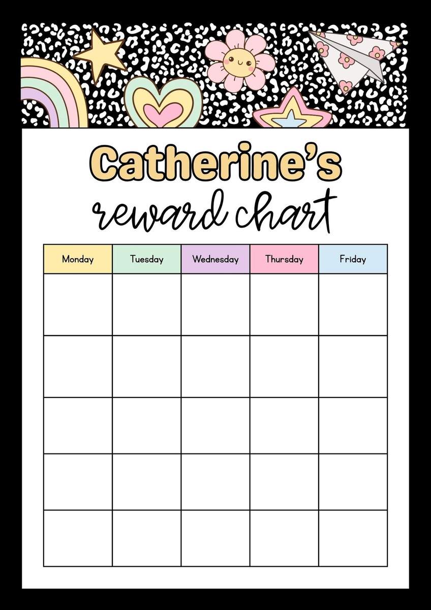 22 Printable Reward Charts For Kids PDF Excel Word