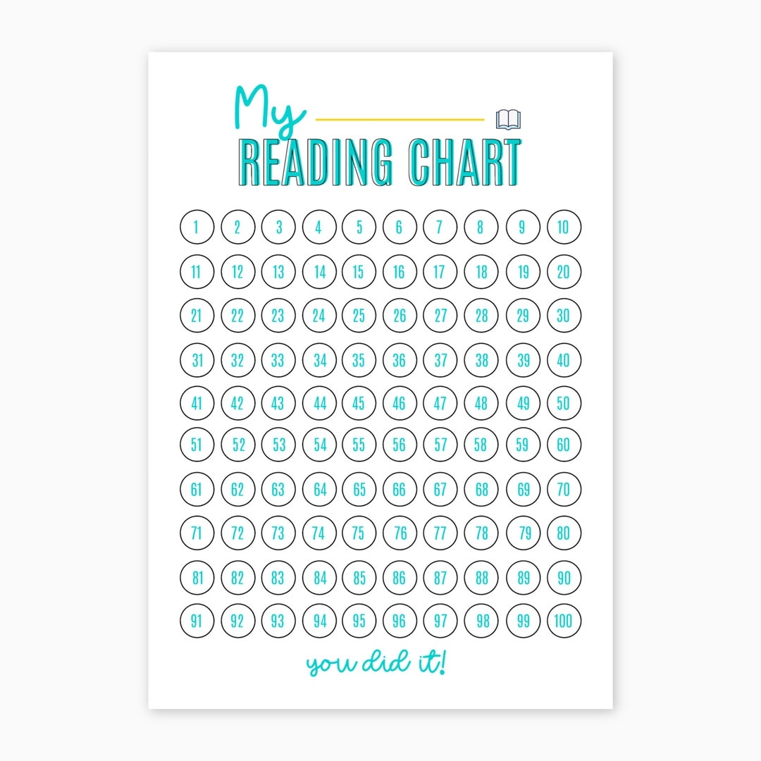 Kids Printable Reading Chart Reading Reward Chart Homeschool Reading Chart Book Reward Chart Reading Progress Chart Download Etsy Israel