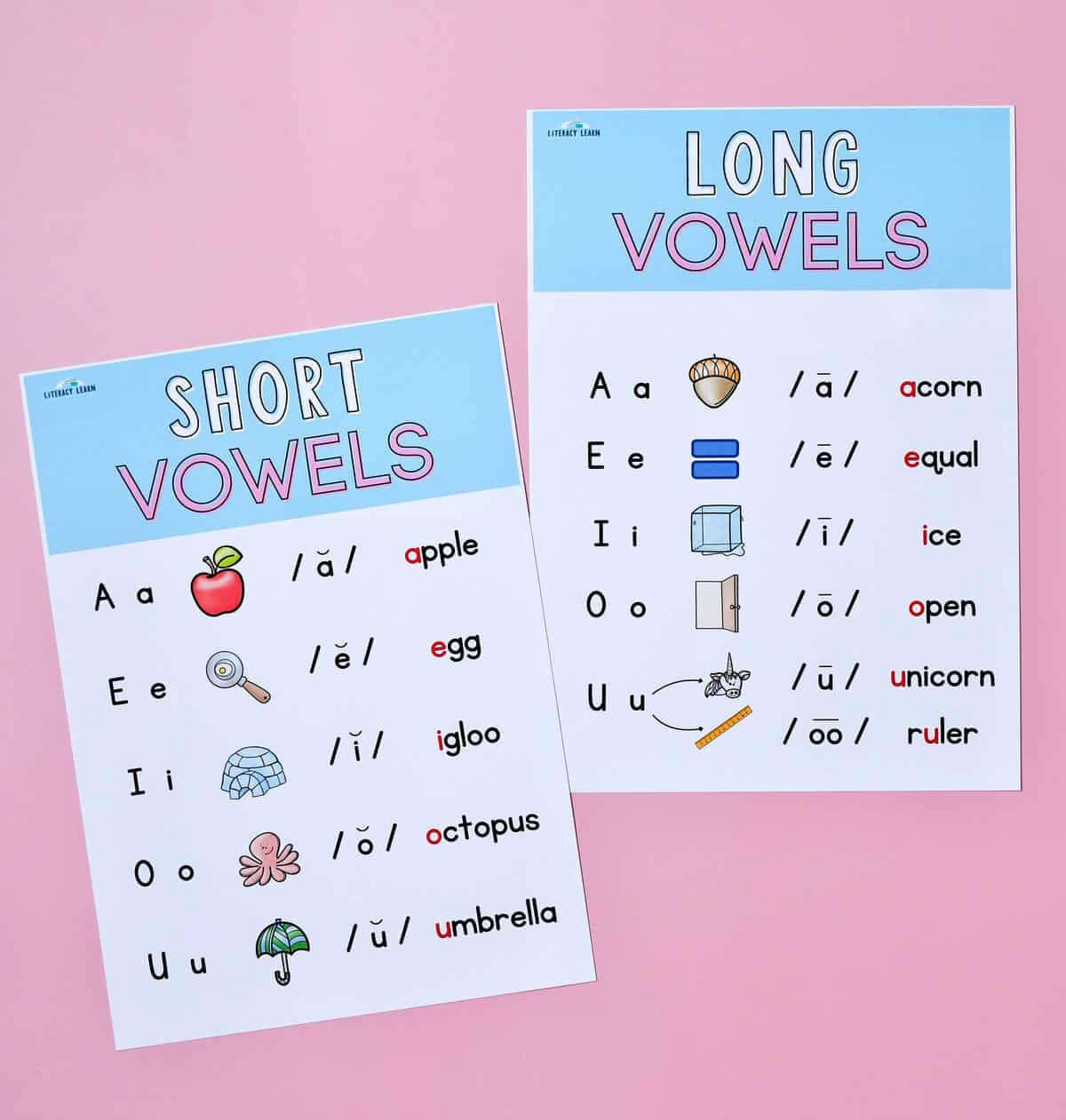 Long Short Vowel Sounds Plus 2 Free Anchor Charts Literacy Learn