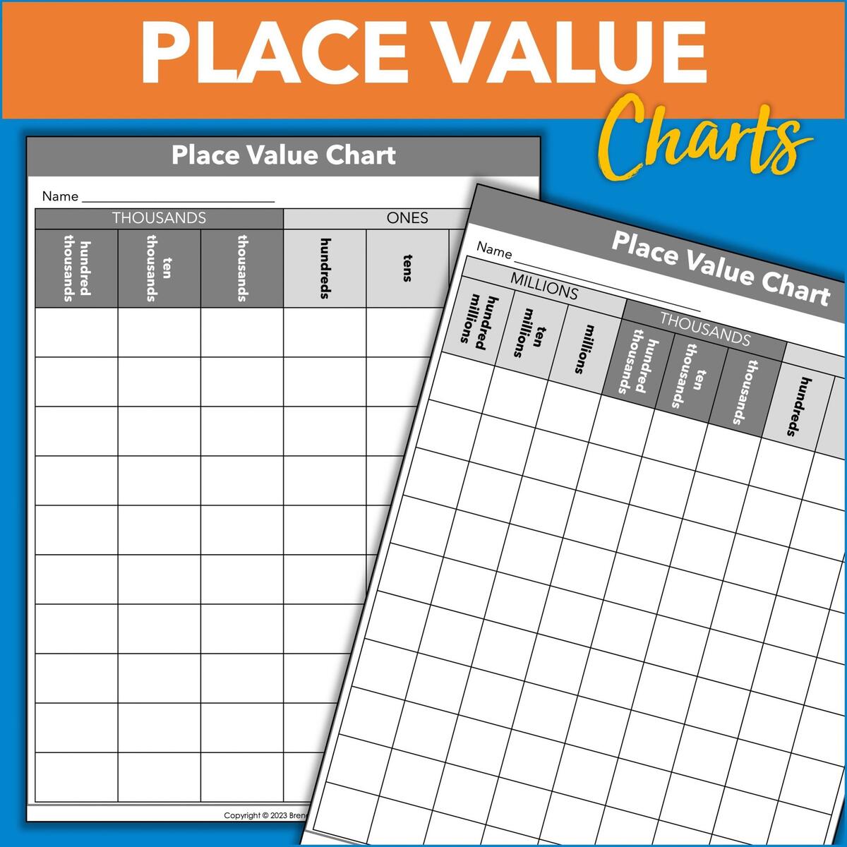 Place Value Chart Printable And How To Use It