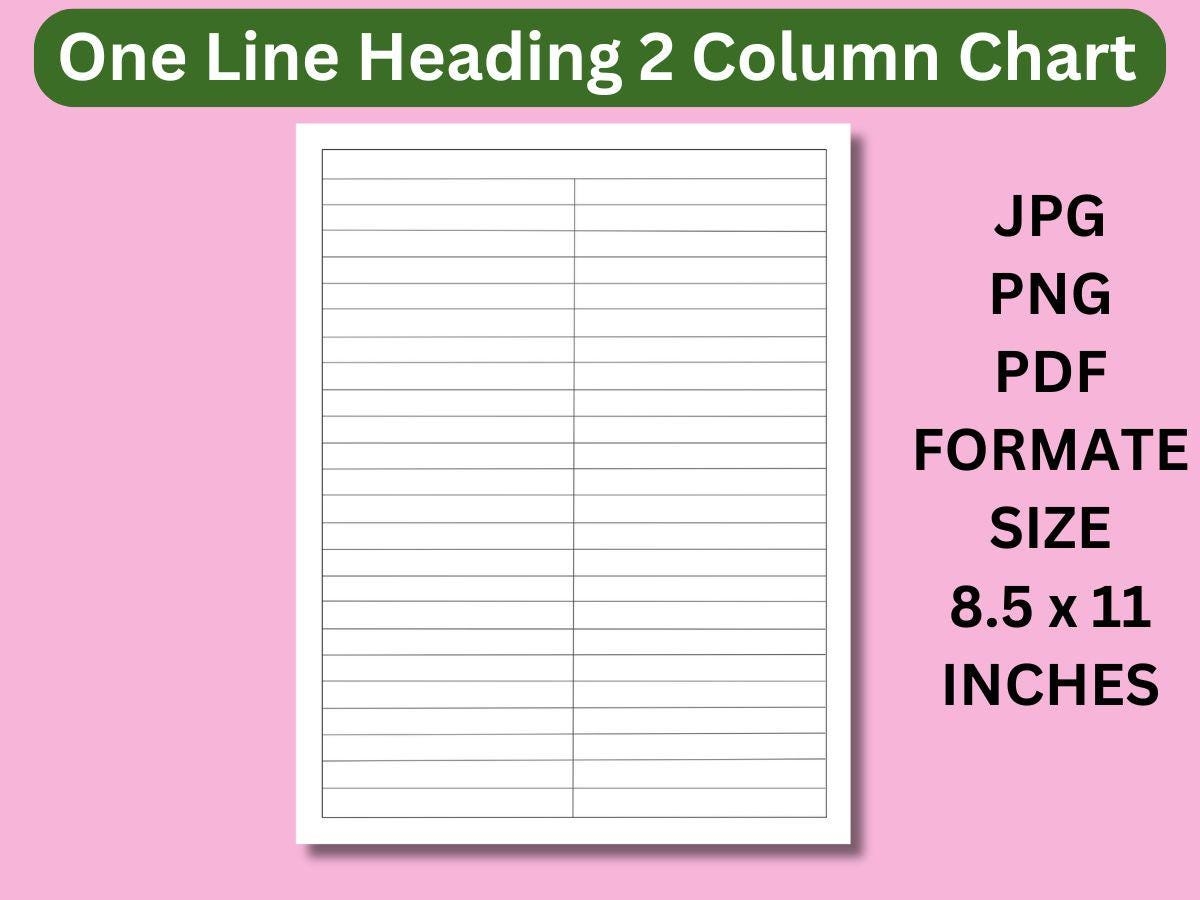 Download Printable Ruled Grid 2 Column PDF