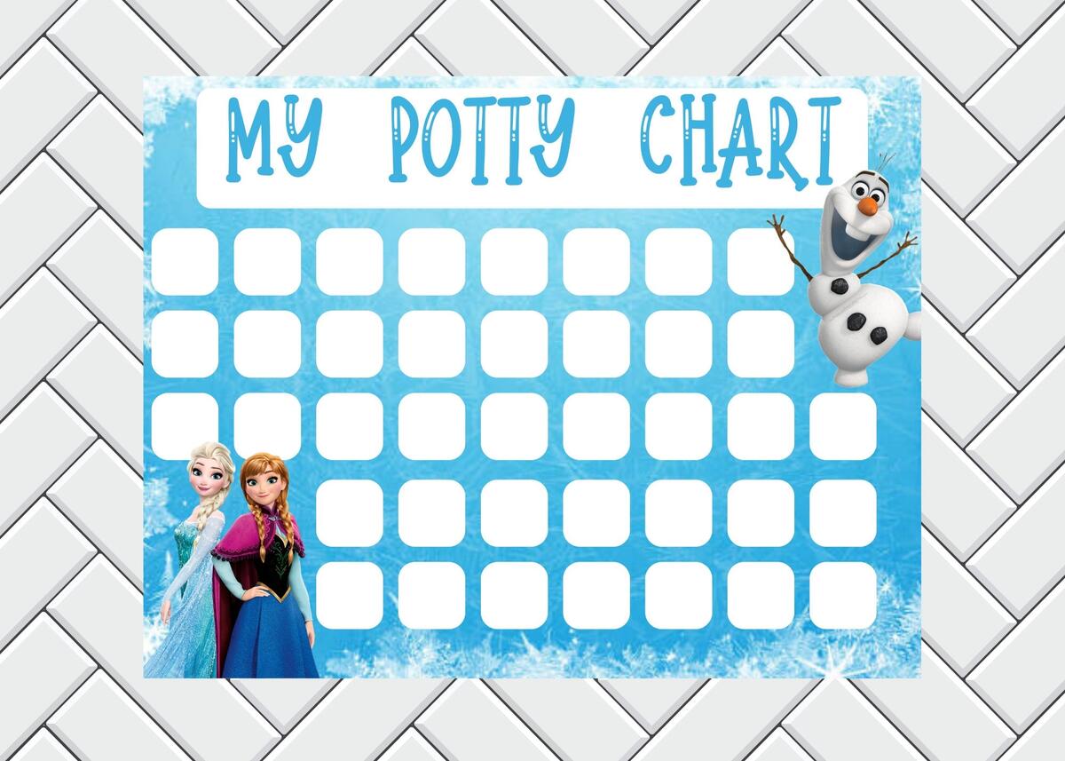 Frozen Potty Chart Frozen Reward Chart Frozen Task Chart Spring Fever Toilet Training Etsy