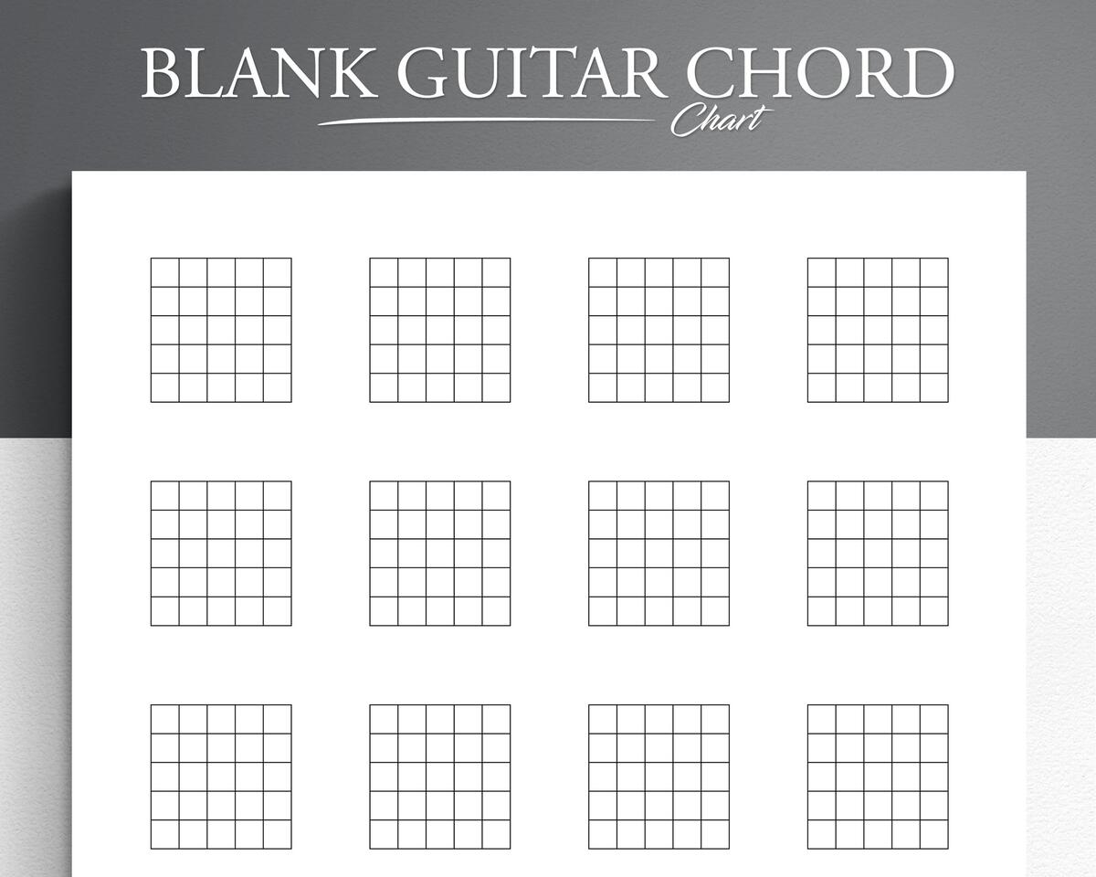 Jumbo Blank Guitar Chord Diagram Printable Blank Chord Chart PDF Blank Guitar Chord Chart Blank Guitar Chord Sheet Chord Diagrams Etsy