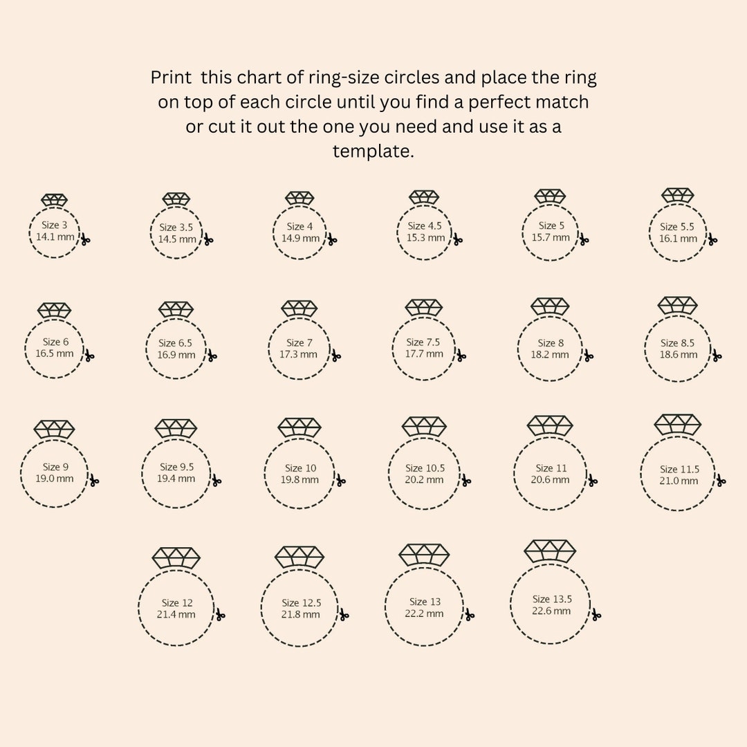 Printable Ring Sizer International Ring Size Chart Instant Download Etsy Printable Ring Sizer International Ring Size Chart Instant Download Etsy