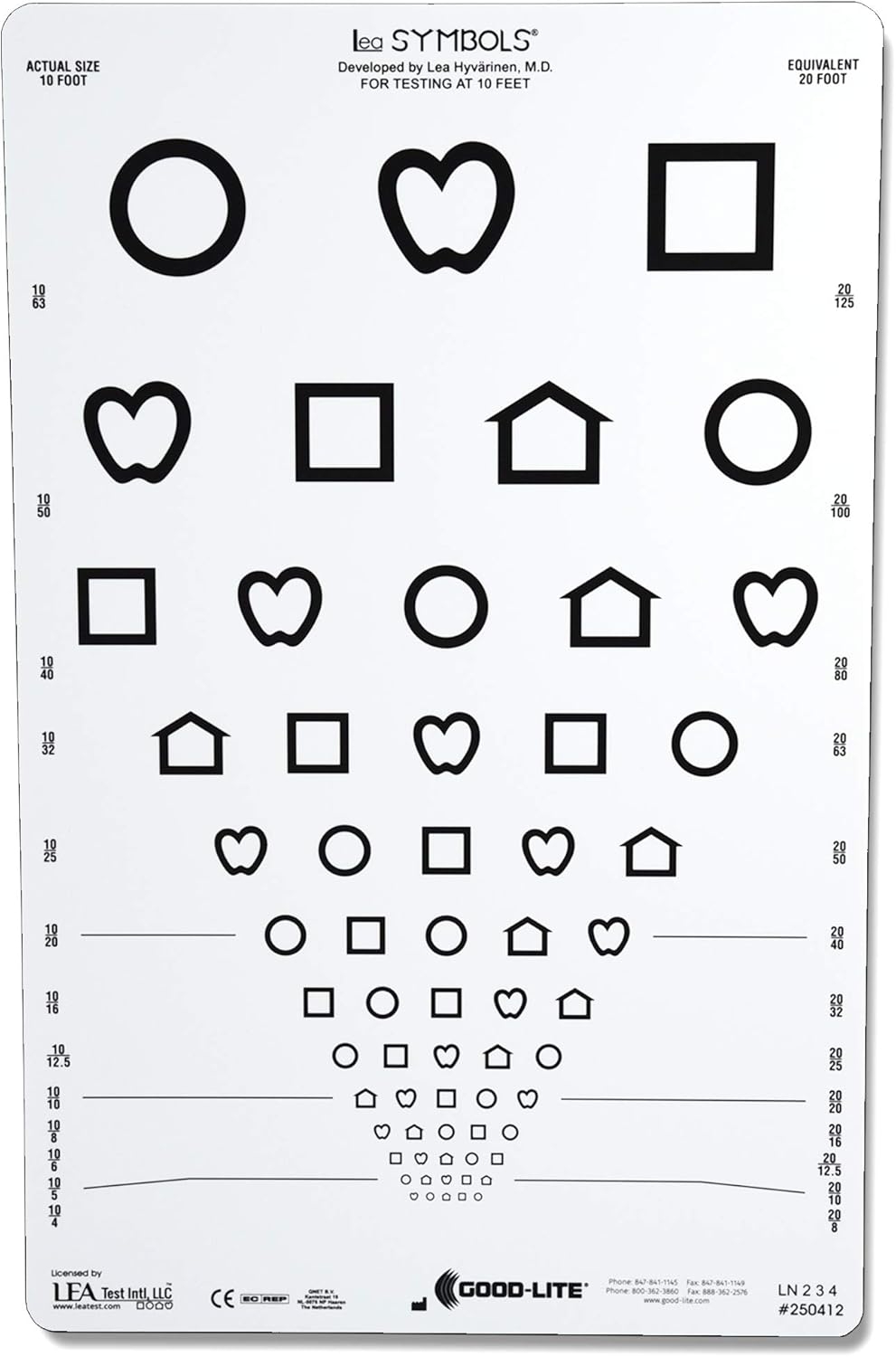 Proportional Spaced Eye Chart For Visual Testing Brazil Ubuy