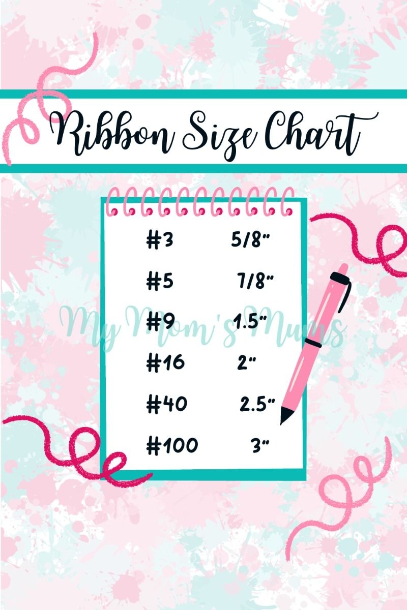 Ribbon Size Chart Cheat Sheet