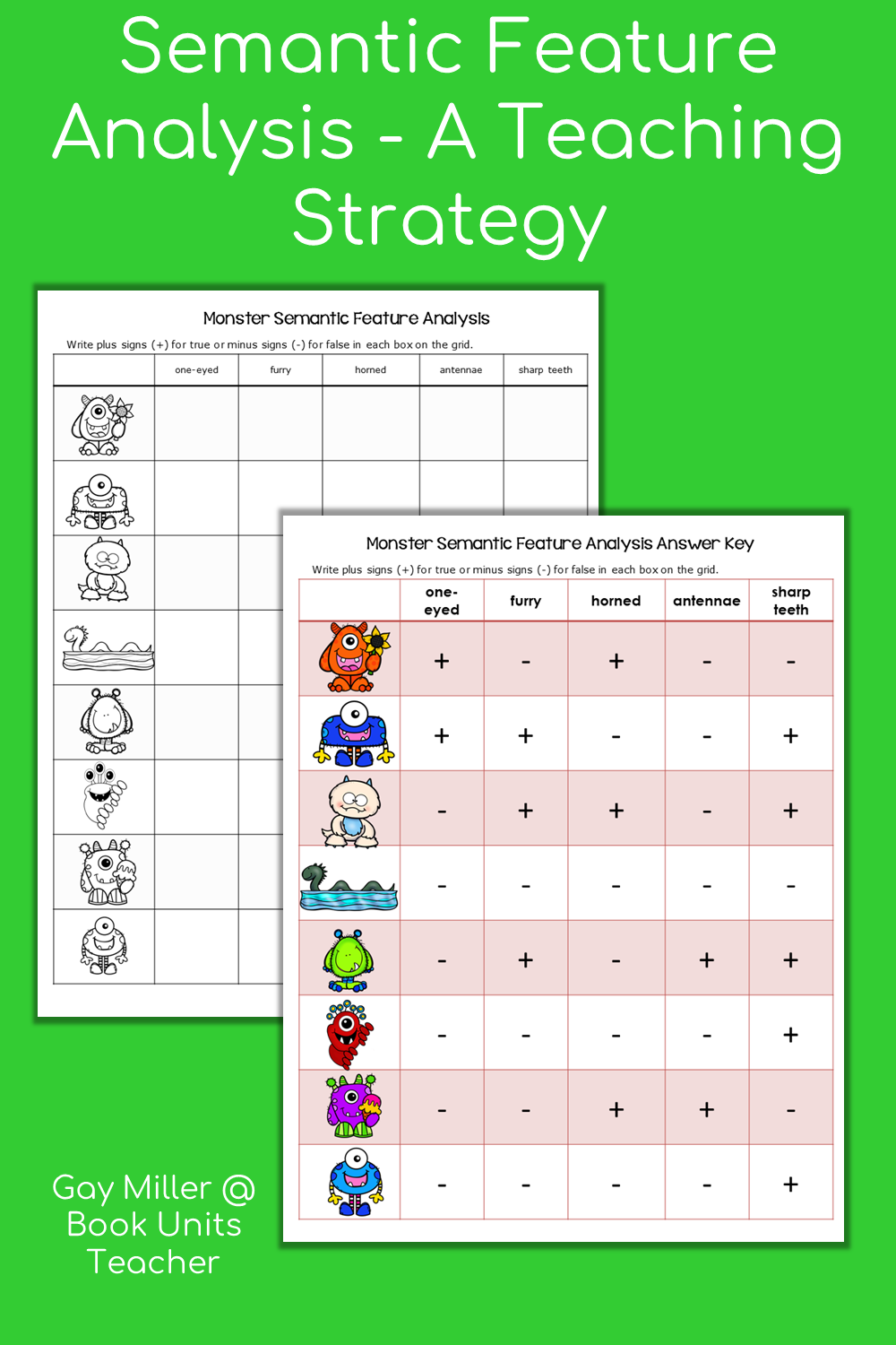 Semantic Feature Analysis A Teaching Strategy Book Units Teacher