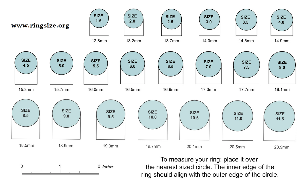 Sizing Chart Printable Ring Sizer For Women Sizing Chart Printable Actual Size Ring Sizer Actual Printable